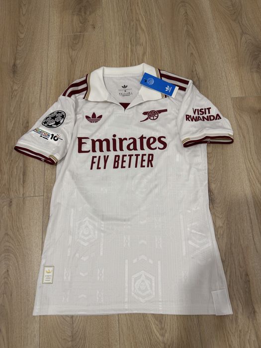 Tricou de fotbal adidas Arsenal FC cu Eze 10 pe spate marime M patchuri aferente uefa champions league