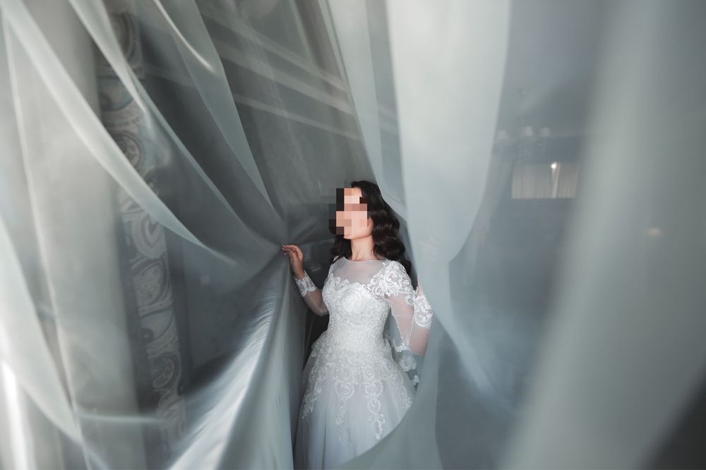 Свадебное платье ручной работы