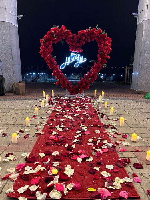 Оформление предложения руки и сердца MARRY ME