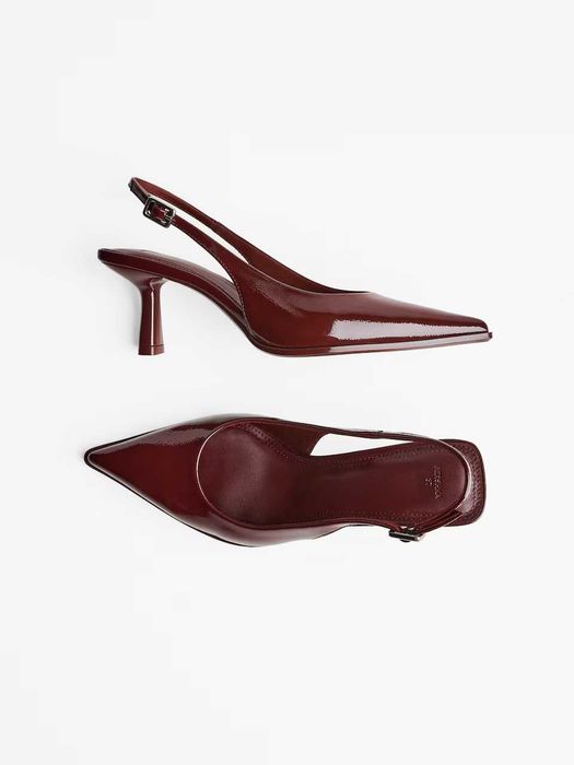 Обувки на ток Bershka бордо