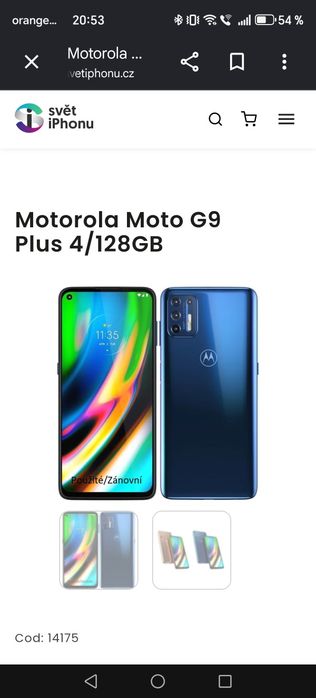 Vând telefon nou Motorola G 9 Plus  128 GB memorie