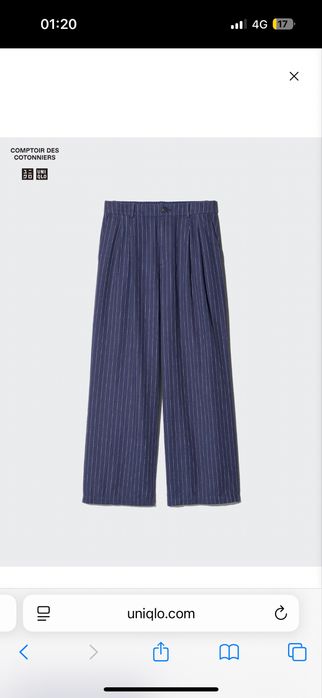 Uniqlo льняные брюки новые!