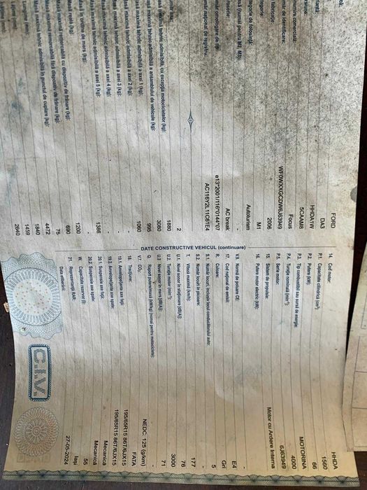 Piese Ford Focus 2  1.6  , 66 kw  din 2006  -  hhda