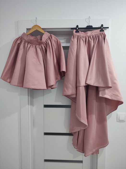 Rochie de nasa facuta la comanda roz pudra cu tul si paiete