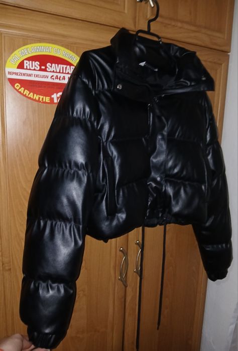 Geacă neagră din piele