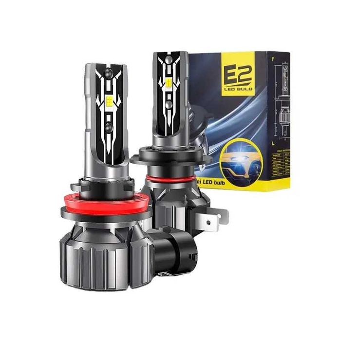 Радиаторни умалени мини LED диодни крушки H7 H1 H4 лед комплект canbus