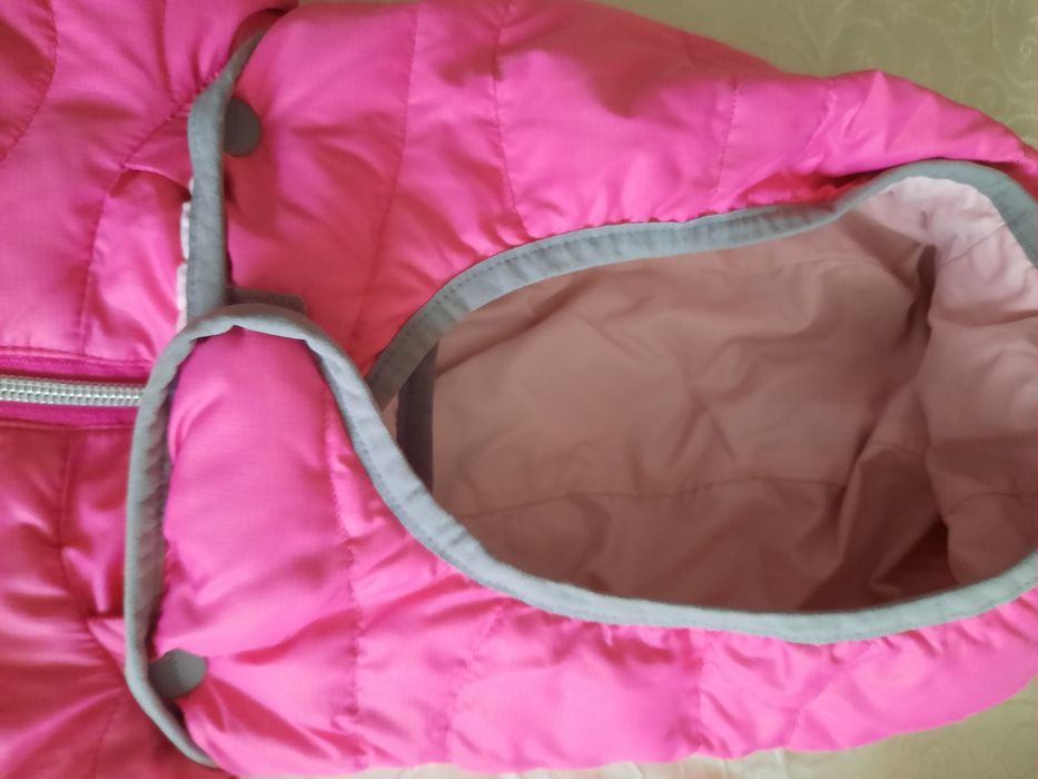 Страхотен пухен двулицев елек за момиче 146 см.