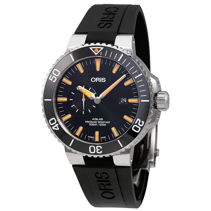 Швейцарские дайверские часы ORIS Aquis Small Second.