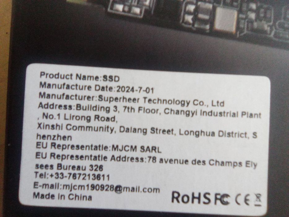 SSD 512 GB NVMe Superheer E400