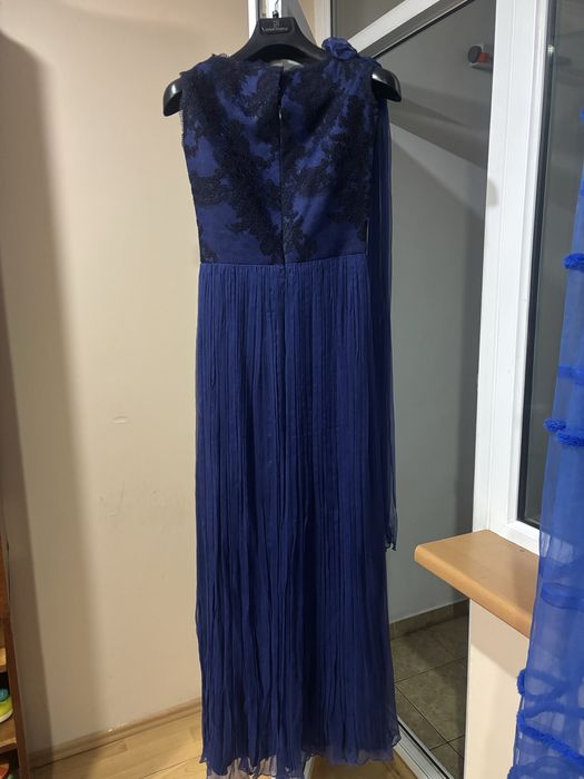 Rochie lunga bleumarin dama facuta pe comanda