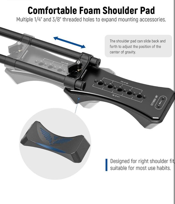 РИГ за Камера. Shoulder rig. Стабилизатор за камера. Статив