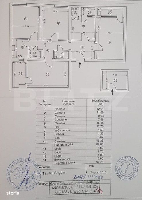 Apartament 4 camere, 82 mp ,3 balcoane inchise + boxa, zona Sud — fotografia 1