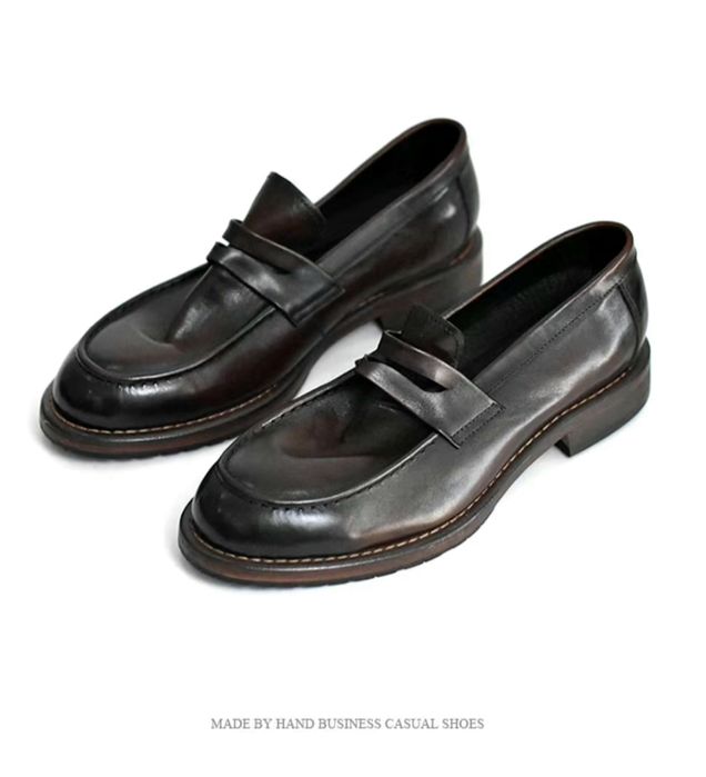 Стильные кожаные лоферы