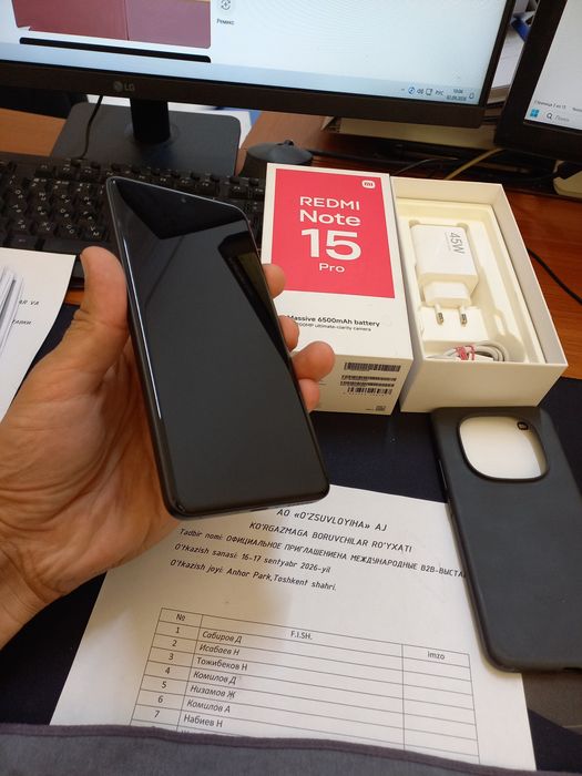 Redmi note 15pro 12/256gb yangi iwlawi zur aybi yuq tozza telefon