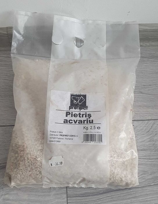 Nisip de coral cu dimensiune medie 2-3mm, 2.5kg
