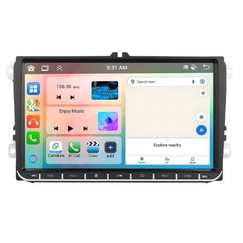 Navigatie android 15, 4GB RAM, golf 5 6 passat polo skoda seat
