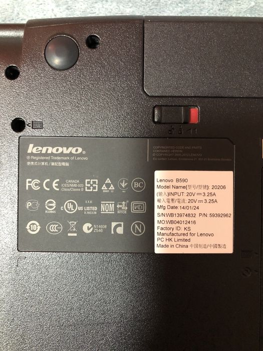 Laptop Lenovo B590
