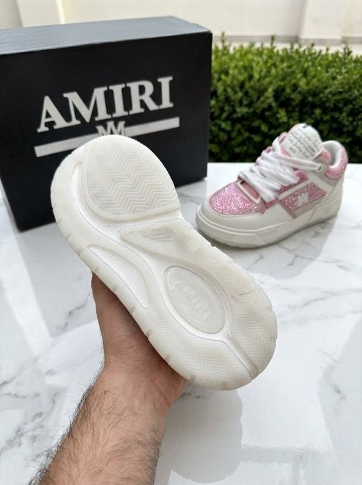 Adidasi AMIRI MA 1 Roz Pietricele Glitter