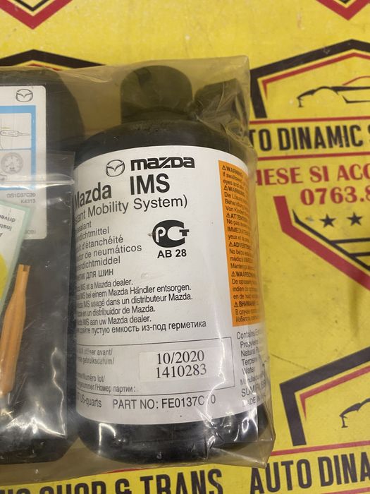 Compresor aer umflat roti auto masina Kit pana cu solutie OEM Mazda No