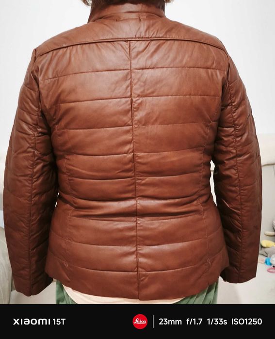 Кафяво Дамско кожено яке