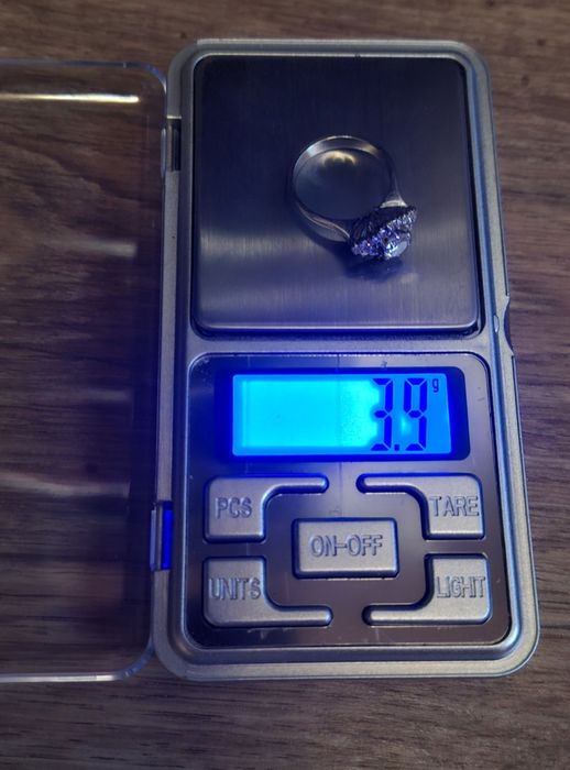 Inel aur alb 18 k dama 4 gr. 600 pe gram