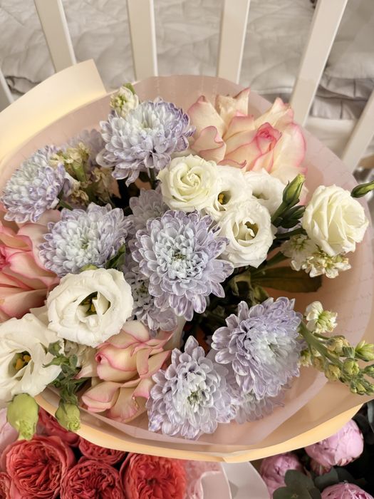 Пионы, розы, гортензии