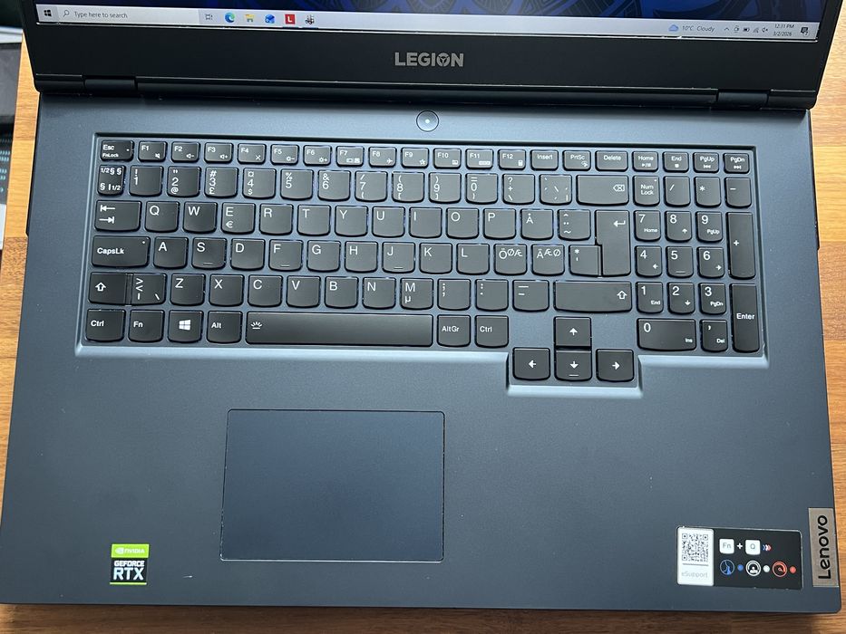 Laptop gaming Lenovo legion 5 17ACH6h Ryzen 7 5800H RTX3060 16Gb ram