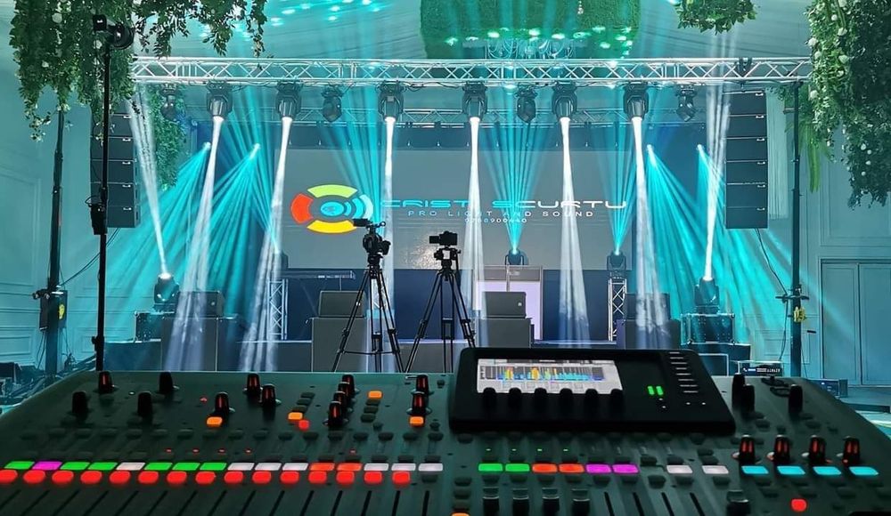 Dj, Mc, Ecran led, lumini, fum greu, tun spuma, pistol CO2