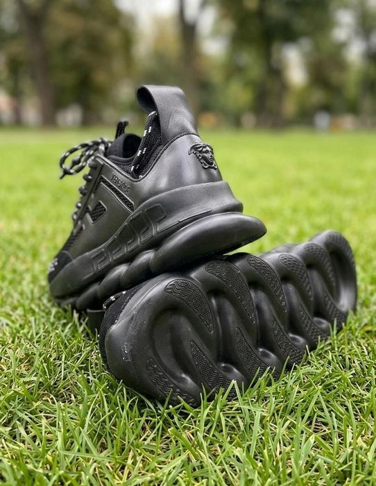 Adidasi Versace Chain Negru - Unisex