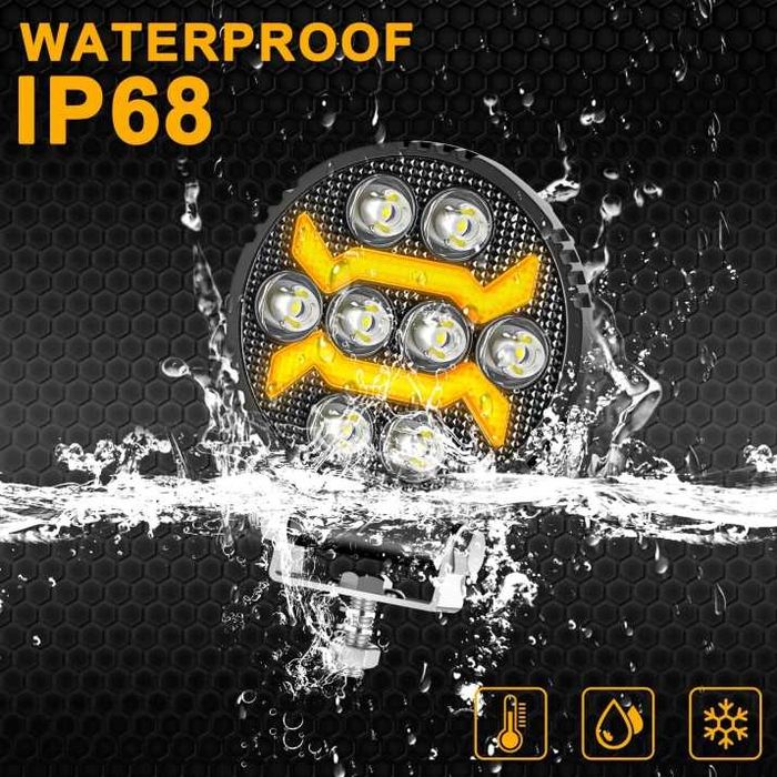 Висок клас LED Диоден Боен фар за трактори ATV мотокари камиони Кръгъл