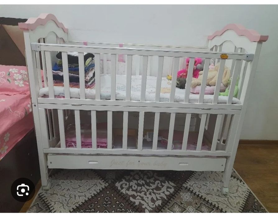 кроват детский ранги розовый