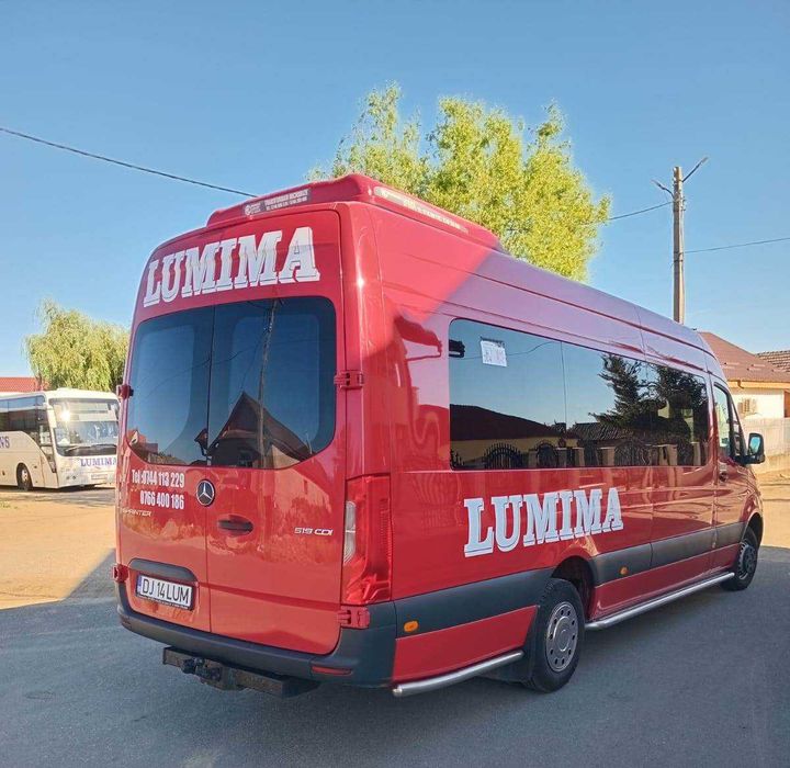 Microbuz Mercedes Benz Sprinter 519 3.0Cdi, an 2020, euro 6, AC fata si spate, 21 locuri, stare perfecta