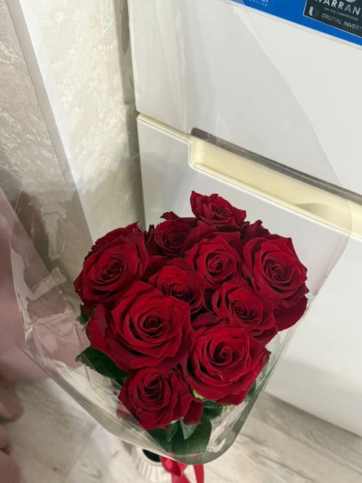 Цветы красные розы