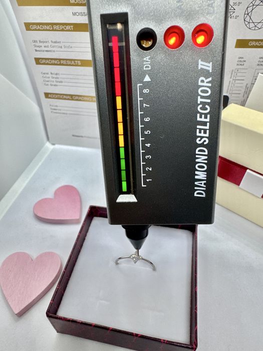 Сребърен пръстен с мойсанит ( диамант)