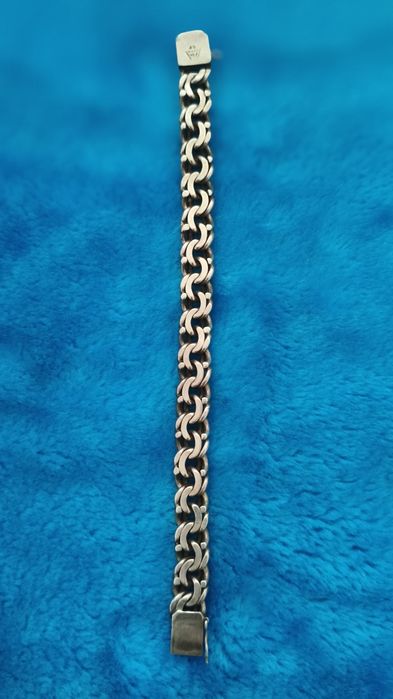 Brățară argint Texco cu legături duble, Mexic.