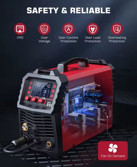 ARCCAPTAIN MIG/MAG  синергичен заваръчен Миг-Маг 200A – 6 в1