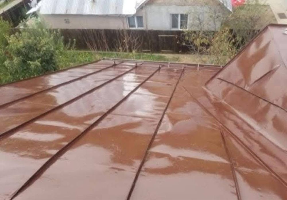 Vopsitor la tablă pe acoperiș