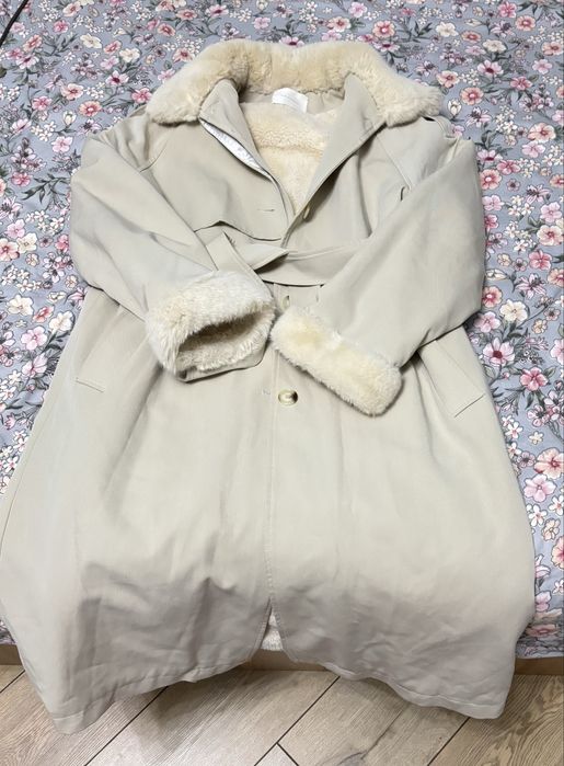 Дубленка, пальто беж