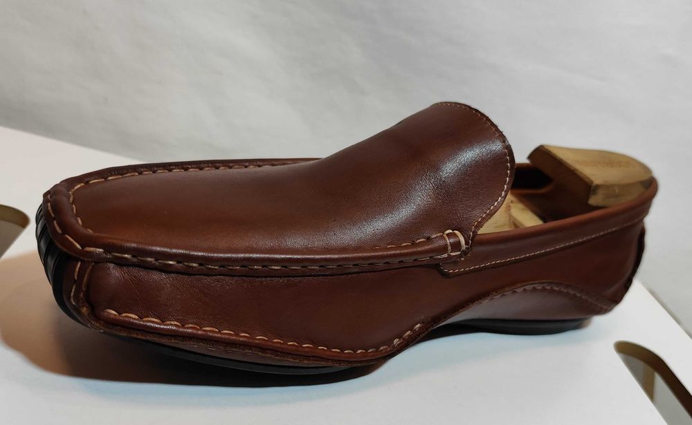 Pantofi de lux 45 45.5 mocasini slip on PRADA piele naturala moale