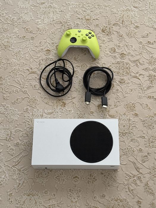 Xbox seria S, nou + controler verde+cabluri