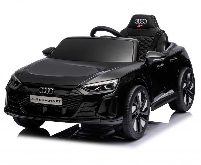 Masinuta electrica pentru copii Audi E-tron GT Black 70W cu licenta, roti din spuma eva,lumini LED,sistem troller pentru tractare MP3