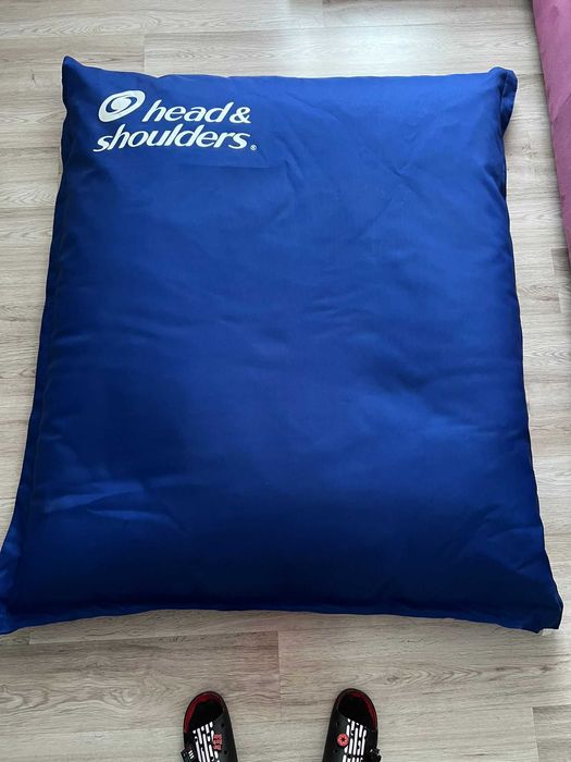 Bean bag albastru Head & Shoulders, 130x150x20 cm