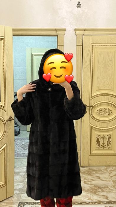 Поперечная норковая шуба