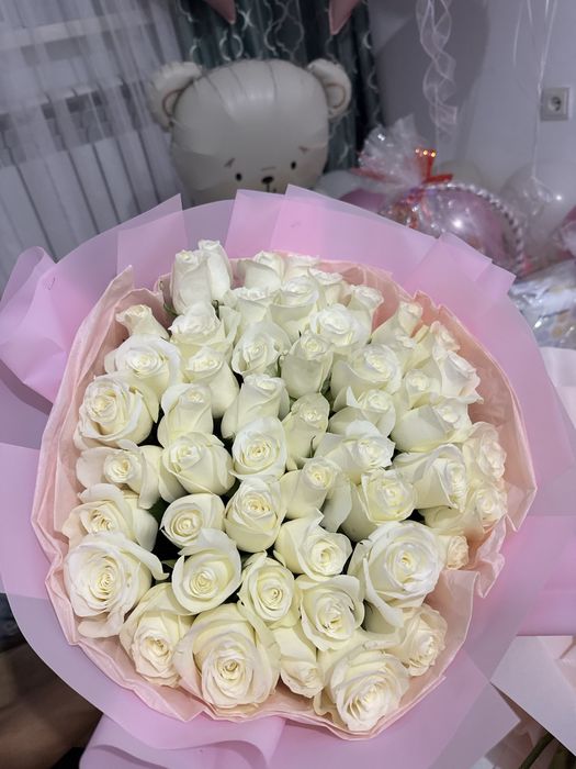 Цветы 51шт роза.
