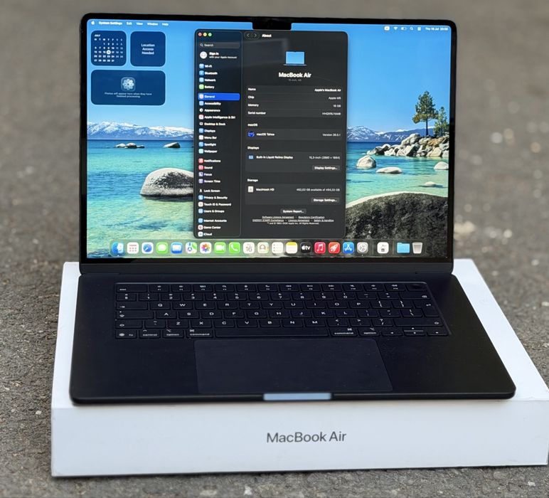 ГАРАНЦИОНЕН!!! Apple MACBOOK AIR 15” M5, 16GB RAM, 512GB SSD, Midnight + Apple Magic mouse + Чанта