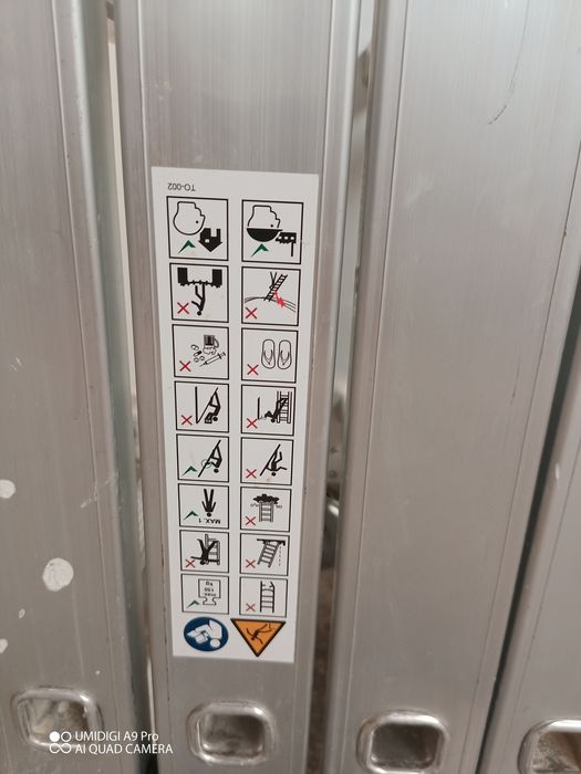 НОВА Стълба 4 рамена по 1 метър, алуминиева