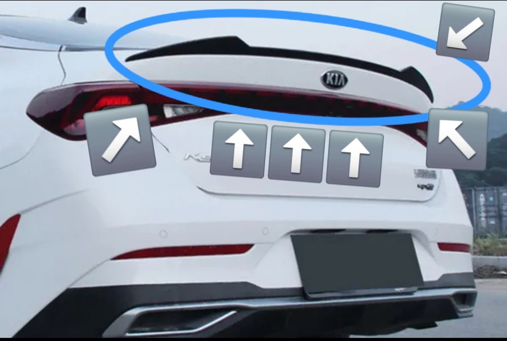 BMW stilidagi Betman spoiler unversalniy KIA HYUNDAI GM BYD