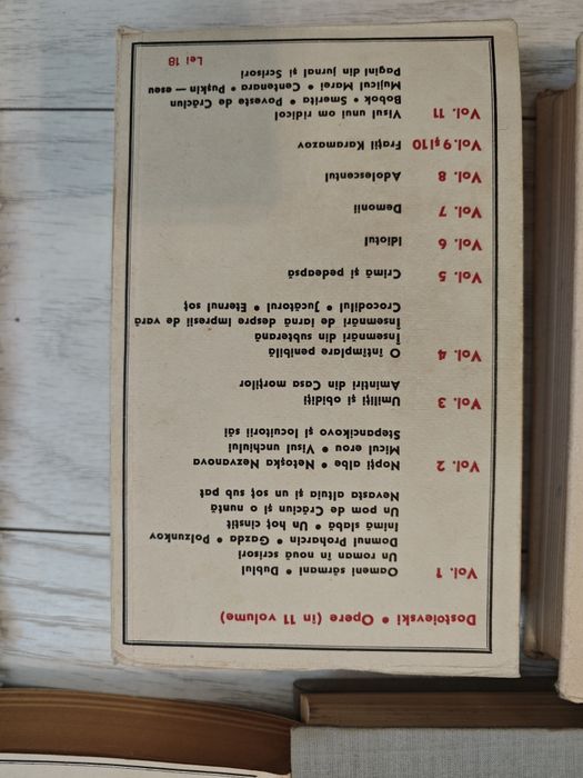 Colecția Dostoievski, Opere, Editura Univers, 1966-1974, Completa, 11 vol