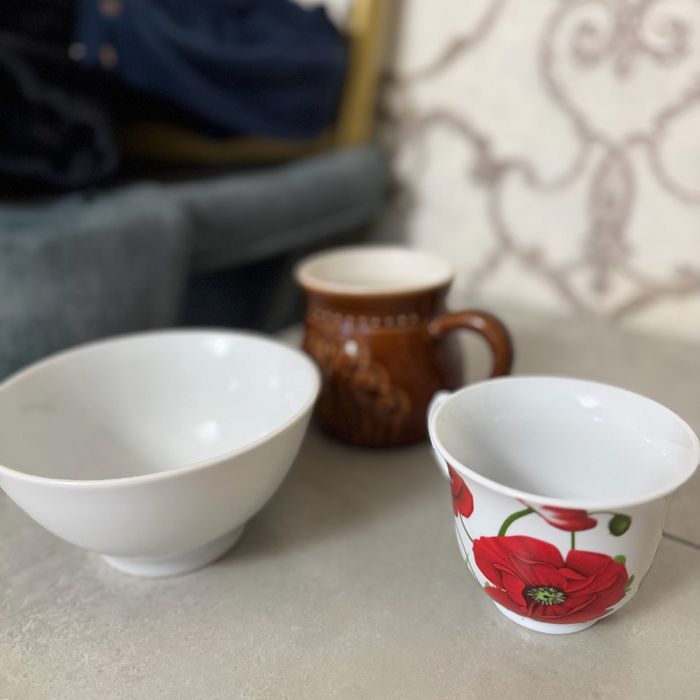 Посуда, чашки разные виды пиалы