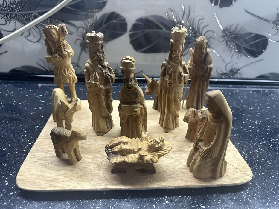 Presepe di natale Ръчно изработени дървени фигури за Рождествена сцена